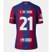 Maillot de foot Barcelona Frenkie de Jong #21 Domicile vêtements 2023-24 Manches Courtes